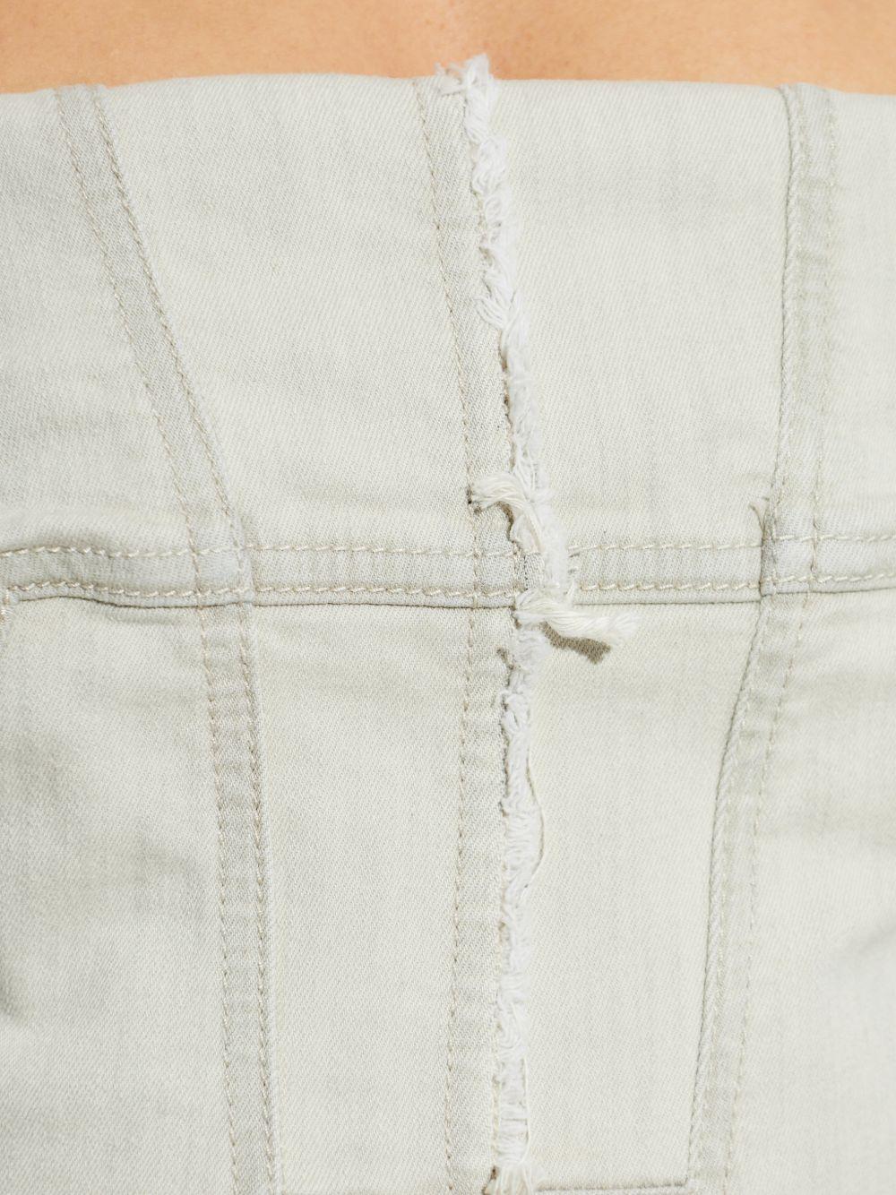Top a fascia con bordo vivo in bianco Rick owens drkshdw - donna 