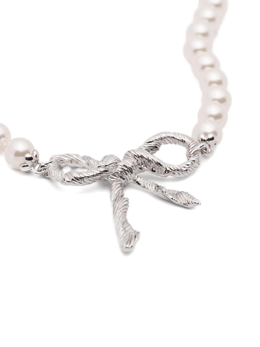 Collana con fiocco in bianco Yvmin - donna 