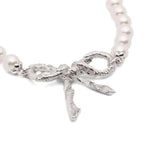 Collana con fiocco in bianco Yvmin - donna 