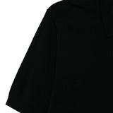 Polo a coste con zip in nero Kangra - uomo 