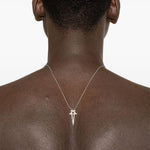 Collana con ciondolo a pentagramma in argento 