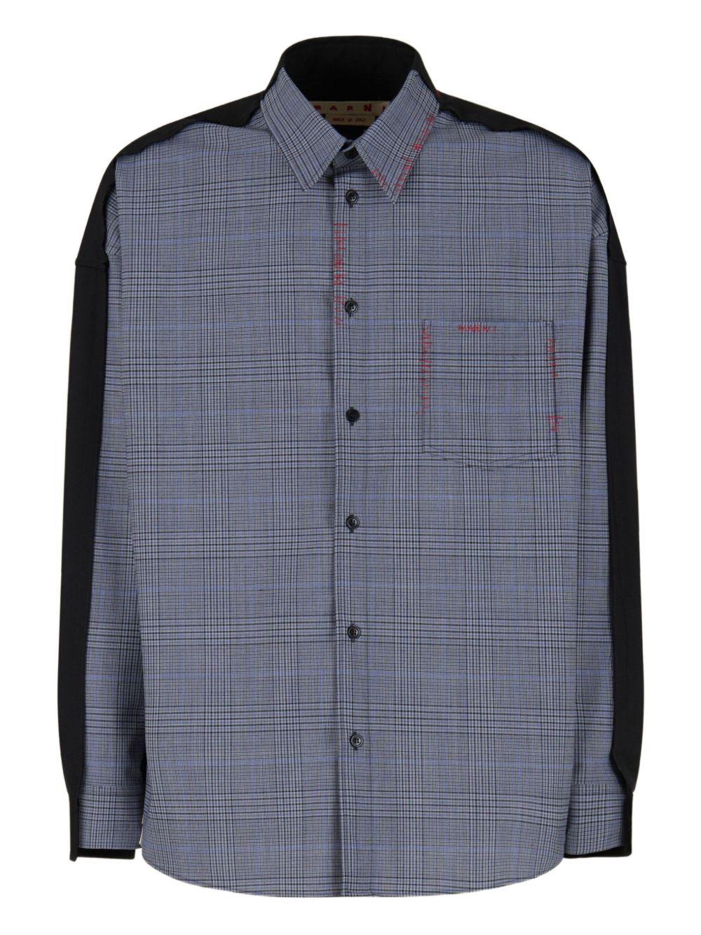 Camicia a quadri in blu e grigio Marni - uomo 