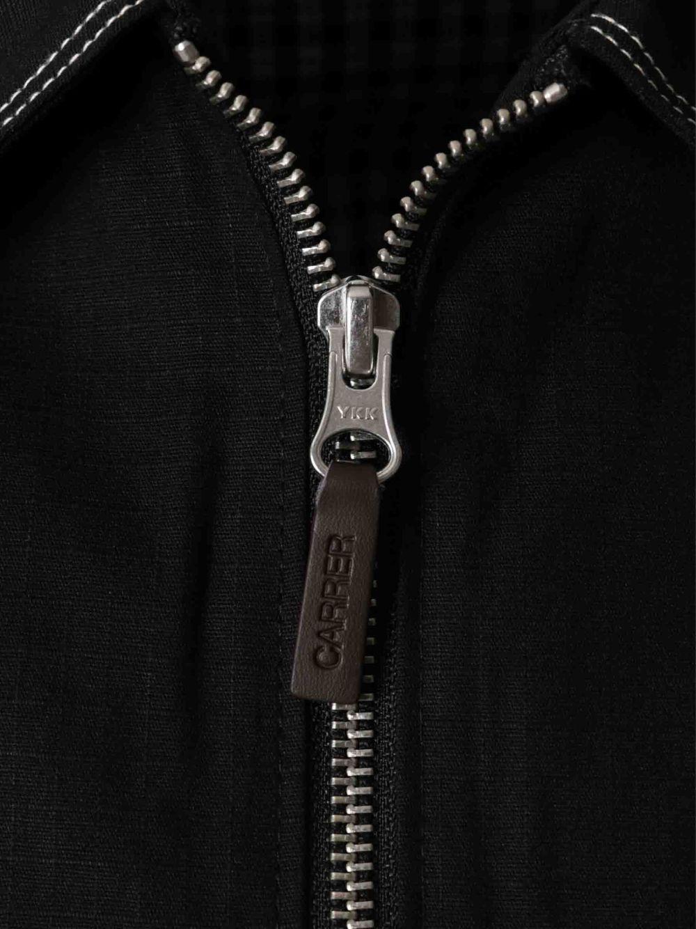 Giacca-camicia Bay con cuciture a contrasto in nero Carrer - unisex 