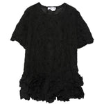 Top a maniche corte con texture in nero Comme des garcons comme des garcons - donna 