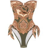 Costume da bagno Mahon con stampa paisley multicolor 