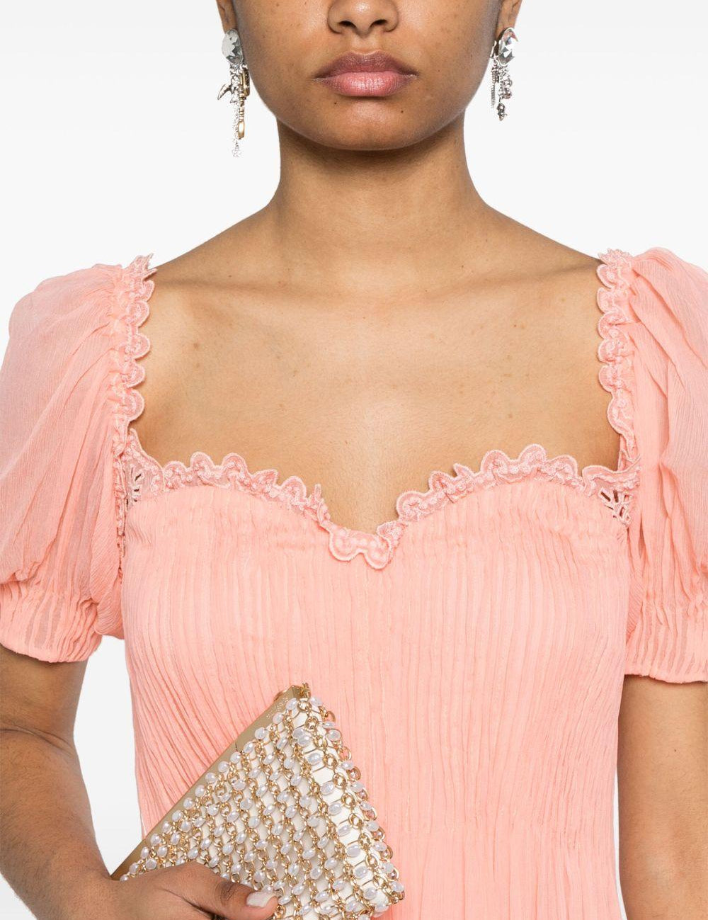 Abito lungo con plisse in rosa Ermanno Scervino - donna 