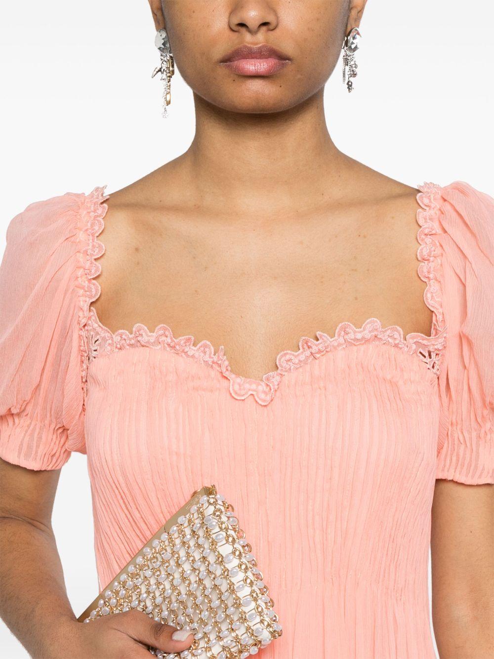 Abito lungo con plisse in rosa Ermanno Scervino - donna 