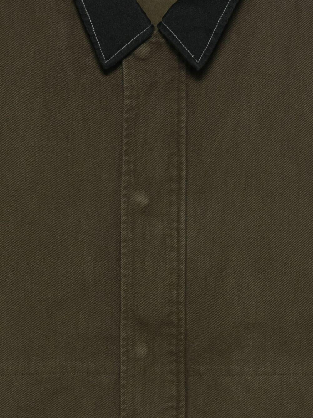 Giacca con colletto a contrasto in verde Oamc peacemaker - men 