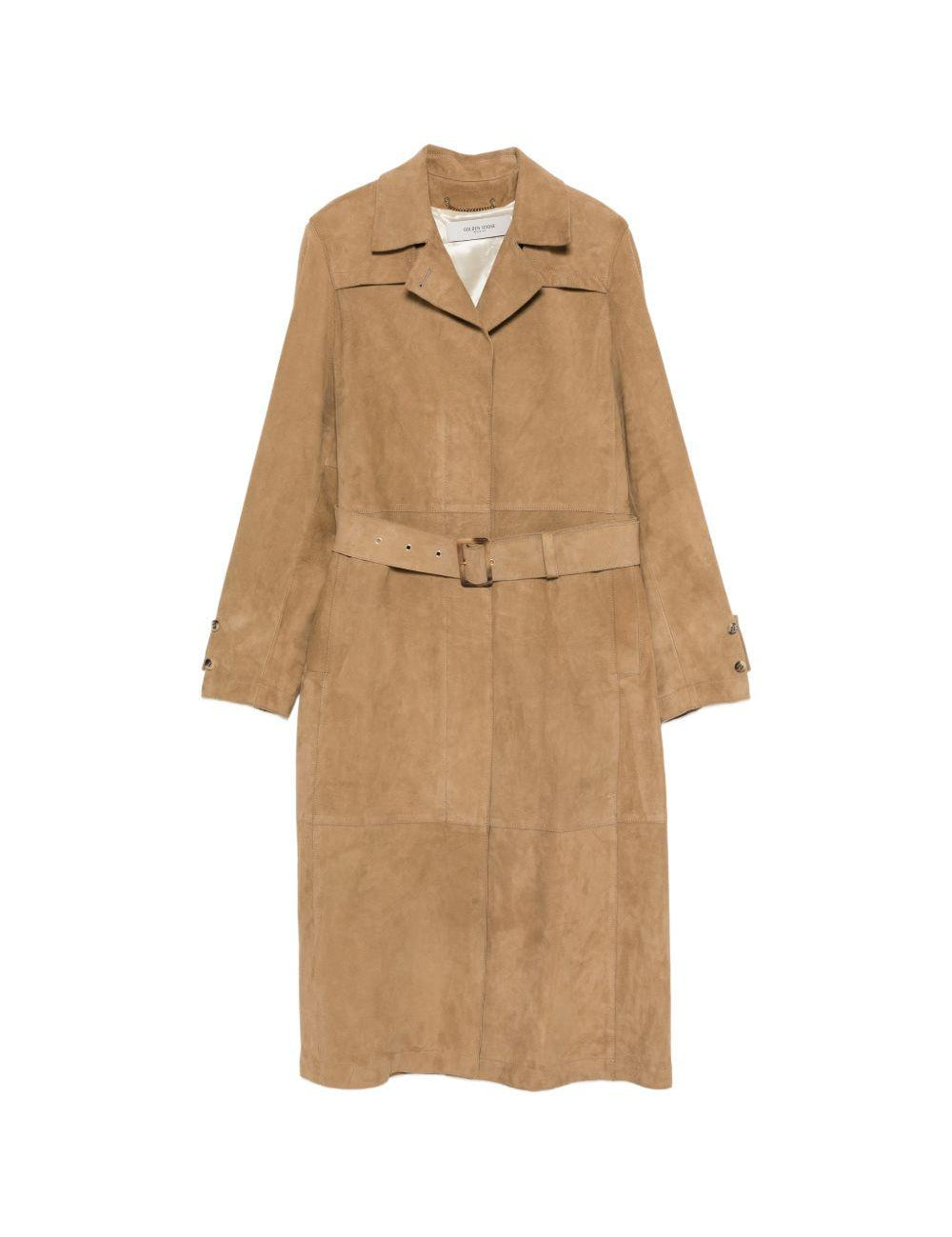 Cappotto con cintura in marrone Golden goose - donna 