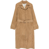 Cappotto con cintura in marrone Golden goose - donna 