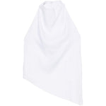 Top con scollo all'americana in lino  in bianco Batakovic - donna 