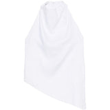 Top con scollo all'americana in lino  in bianco Batakovic - donna 