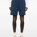 Pantaloncini sportivi con coulisse in vita a fantasia in blu Casablanca - uomo 