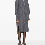 Chemisier con motivo a righe in bianco e nero Toteme - donna 