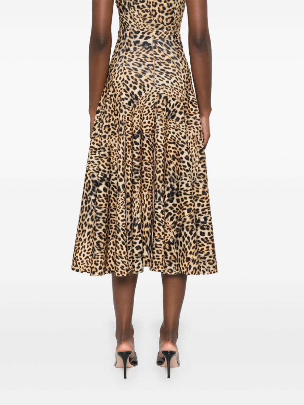 Gonna Grace in animalier marrone Norma Kamali - donna 