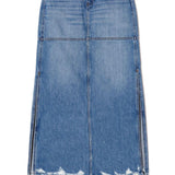 Gonna denim con vita media in blu Re/done - donna 