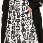 Shorts con stampa Fantasia in nero e bianco Comme des garcons black - unisex 