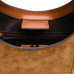Borsa Moon in pelle in marrone Staud - donna 