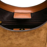 Borsa Moon in pelle in marrone Staud - donna 