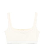 Top crop con logo in bianco Entire studios - donna 