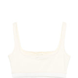 Top crop con logo in bianco Entire studios - donna 