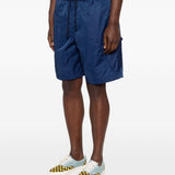 Pantaloncini con logo e toppa in blu Kenzo - uomo 