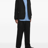 Pantaloni gessati con pieghe in nero Comme des garcons homme - uomo 