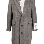 Cappotto monopetto con applicazione in grigio GOLDEN GOOSE - uomo 