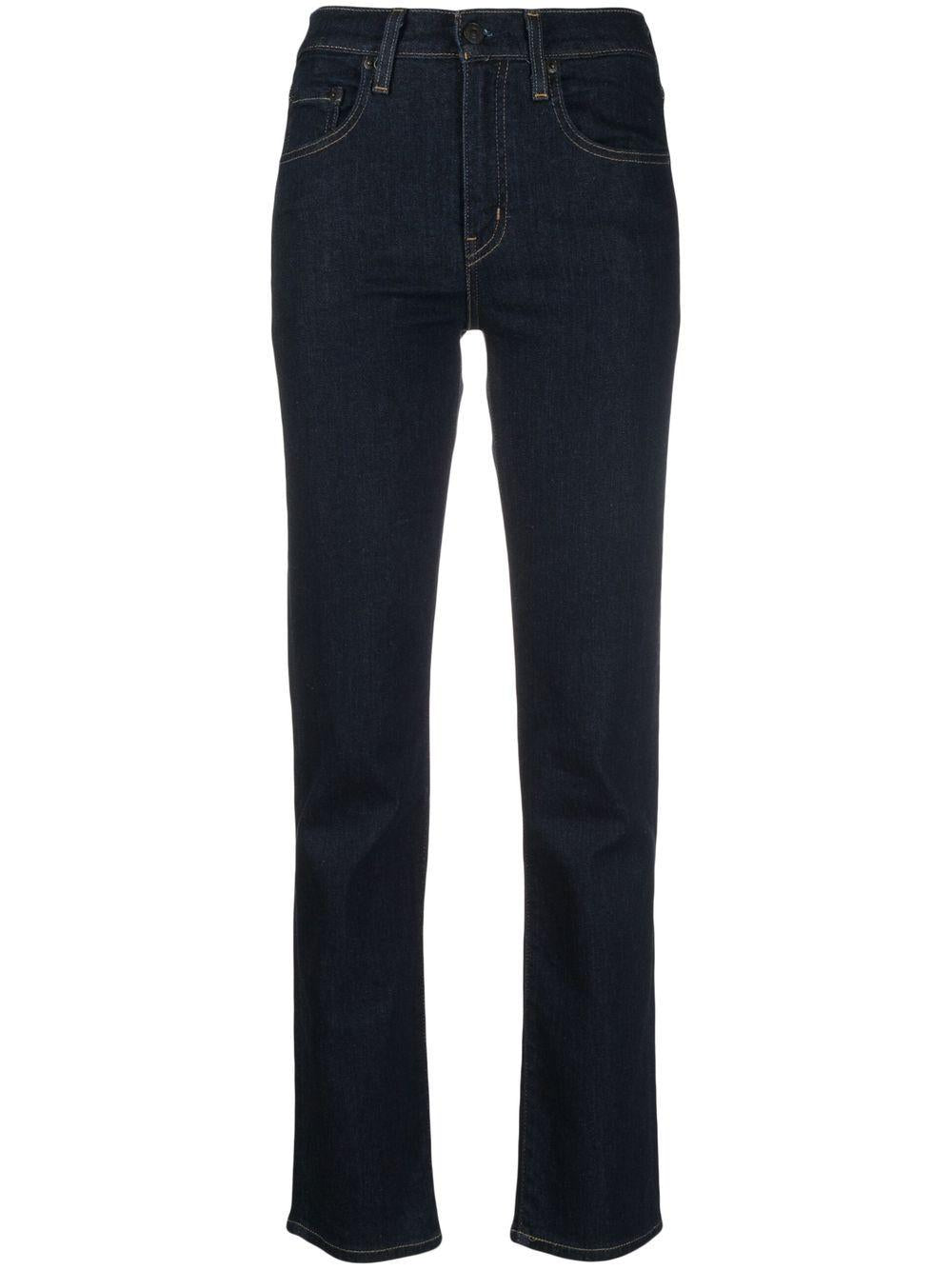 Jeans dritti 724 a vita media in blu Levi's - donna 