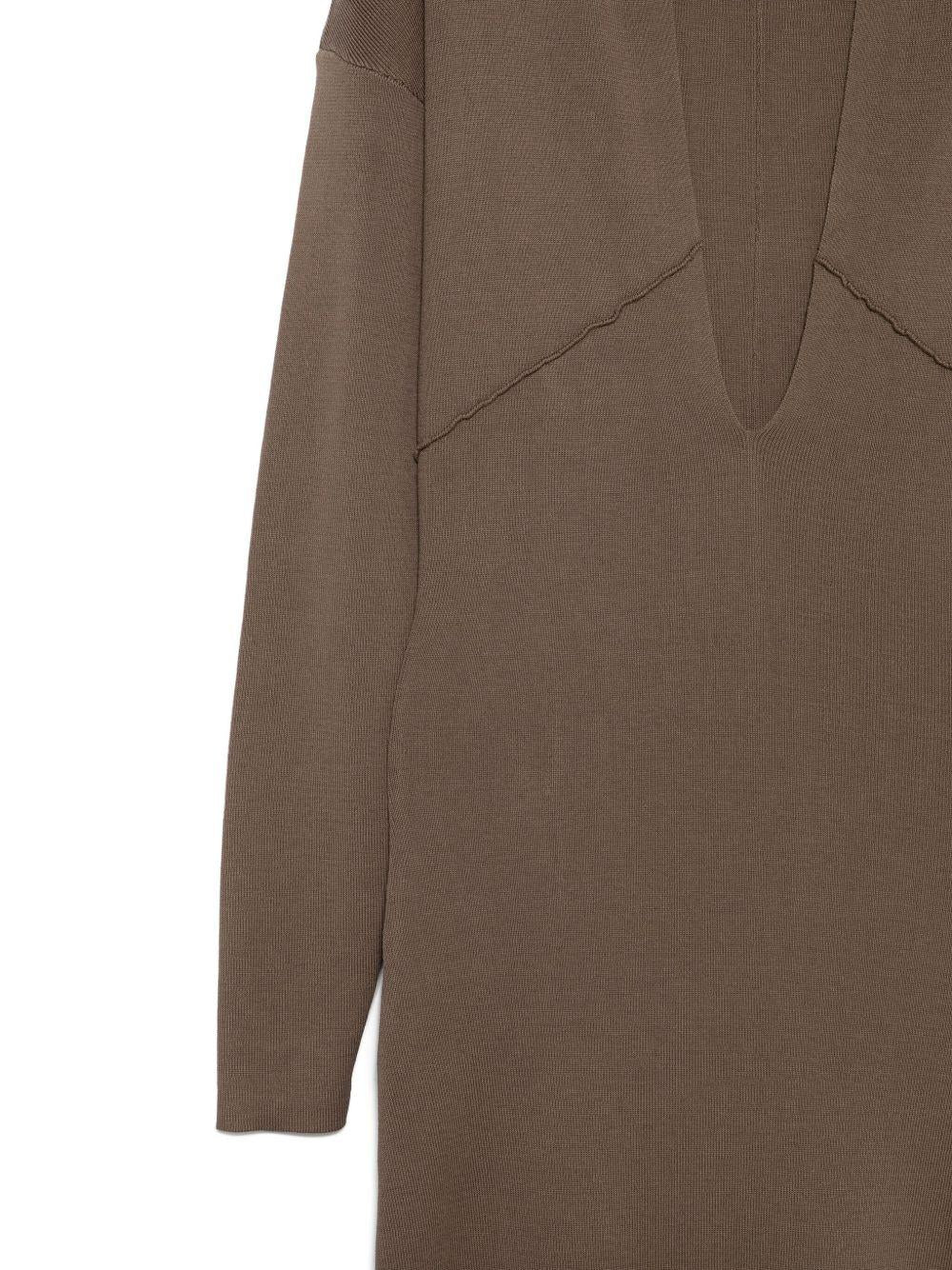 Abito con scollo a v rallel  in marrone Entire studios - donna 