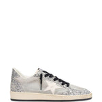 Sneakers ball star con glitter in argento 
