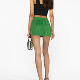 Shorts metallizzati Lumière in verde Oséree - donna 