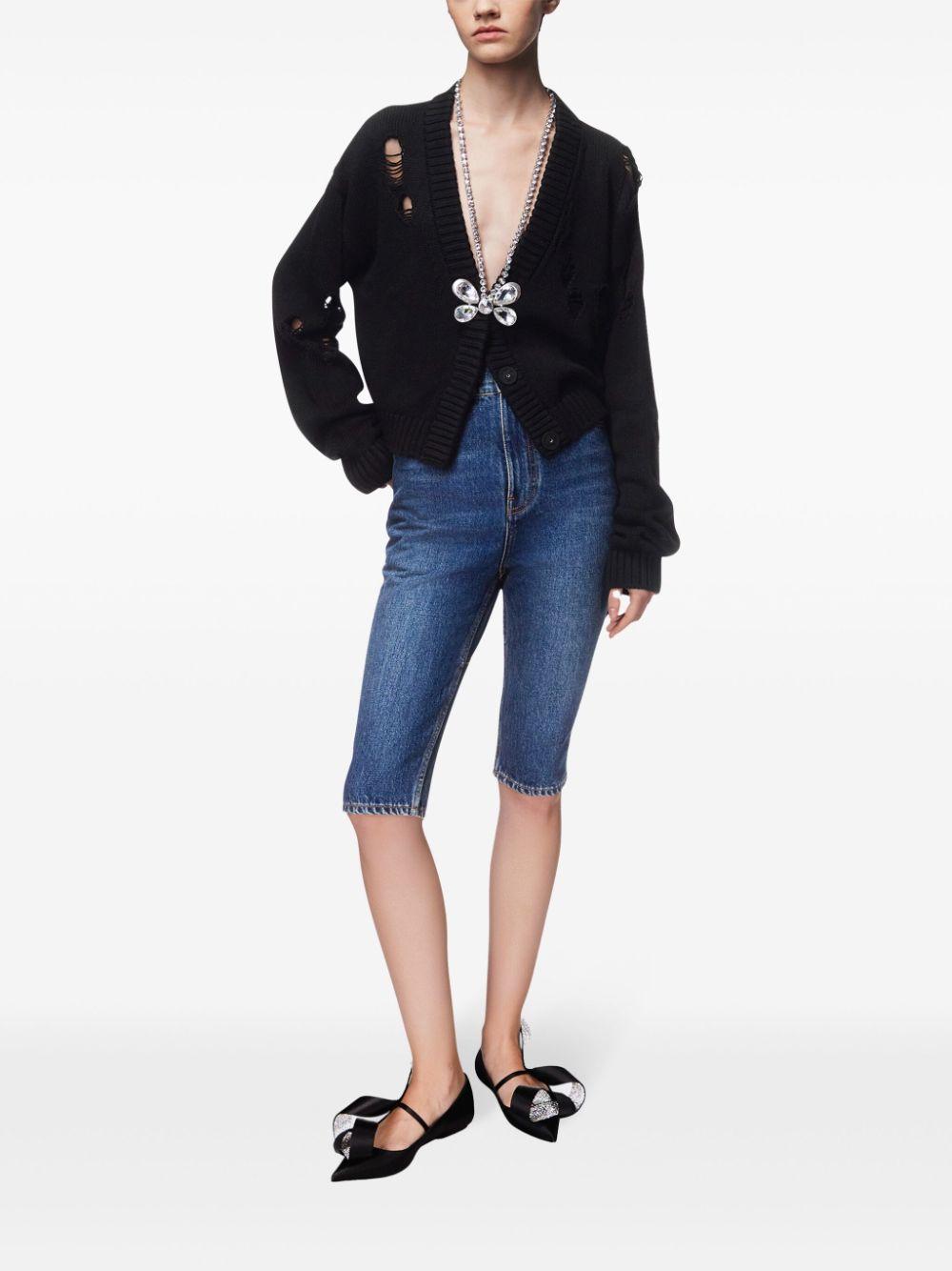 Cardigan con decorazione in cristalli in nero Area - donna 