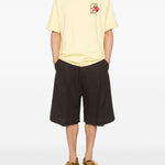 T-shirt D Hibiscus Brodée in giallo Drole de monsieur - uomo 