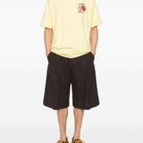 T-shirt D Hibiscus Brodée in giallo Drole de monsieur - uomo 