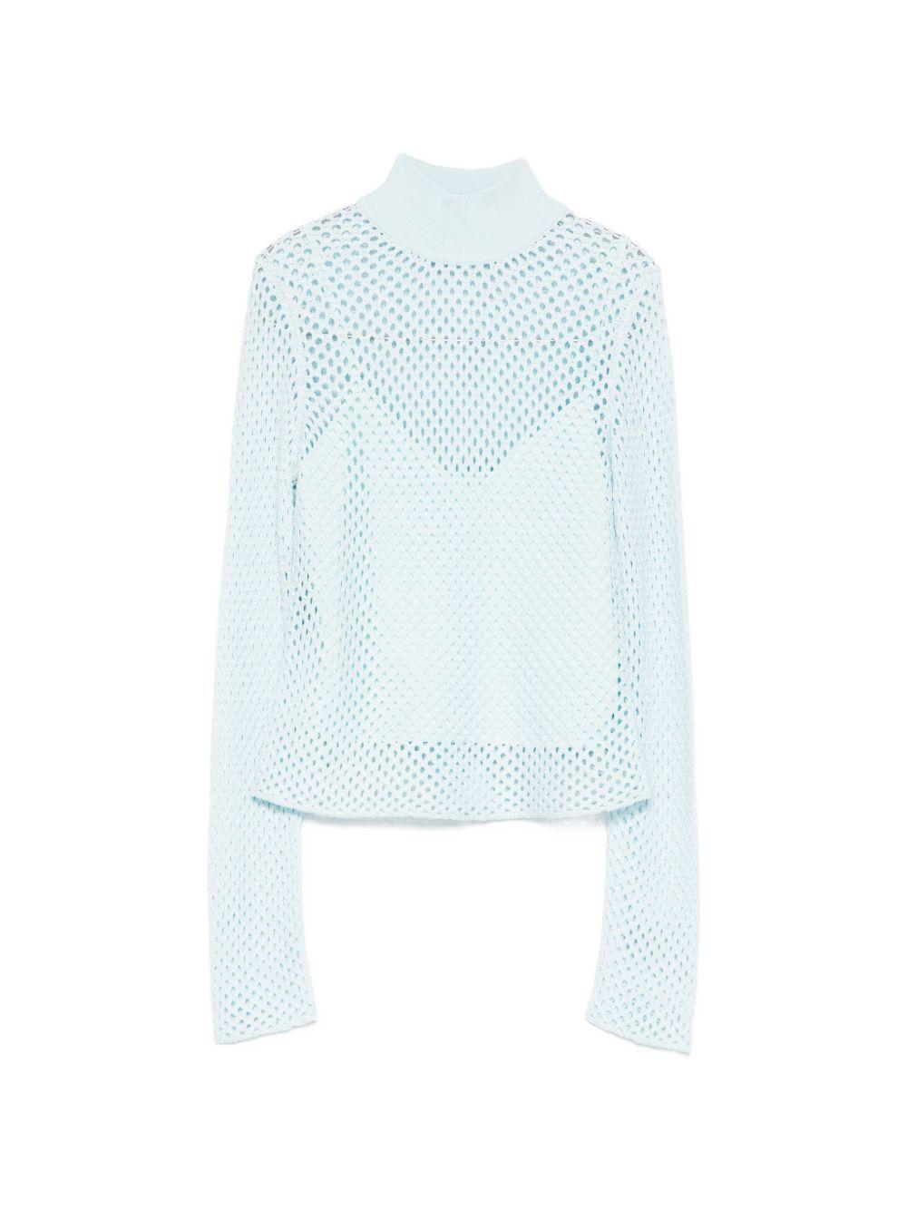 Top a collo alto e maniche lunghe in azzurro Simkhai - donna 