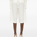 Shorts con fibbia e pieghe in bianco Batakovic - donna 