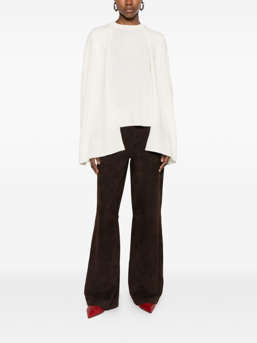 Maglione a mantella  in cashmere in bianco Toteme - donna 