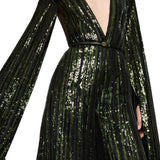 Tuta Intera Con Paillettes in nero Elie saab - donna 