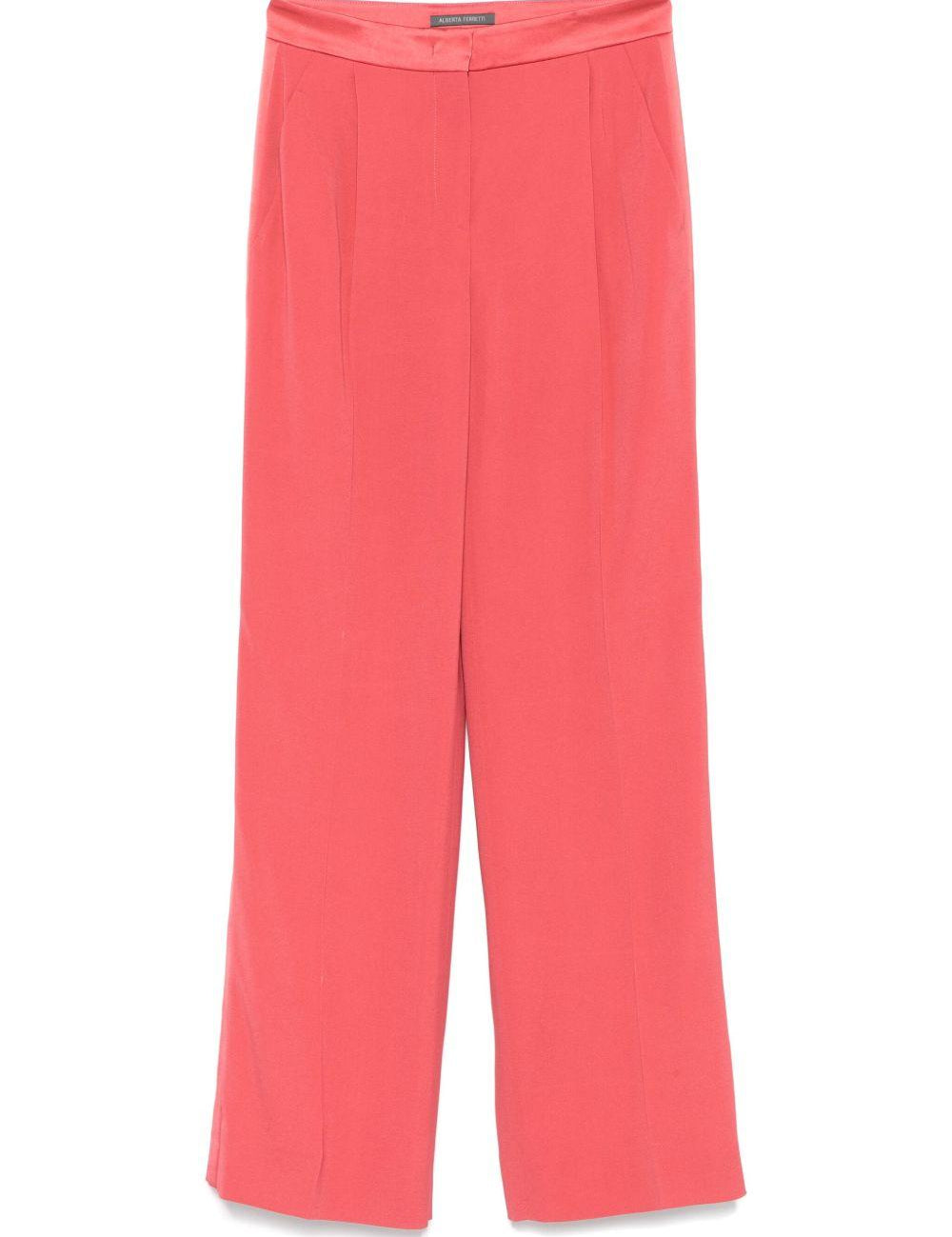 Pantaloni dritti in rosa papavero Alberta Ferretti - donna 