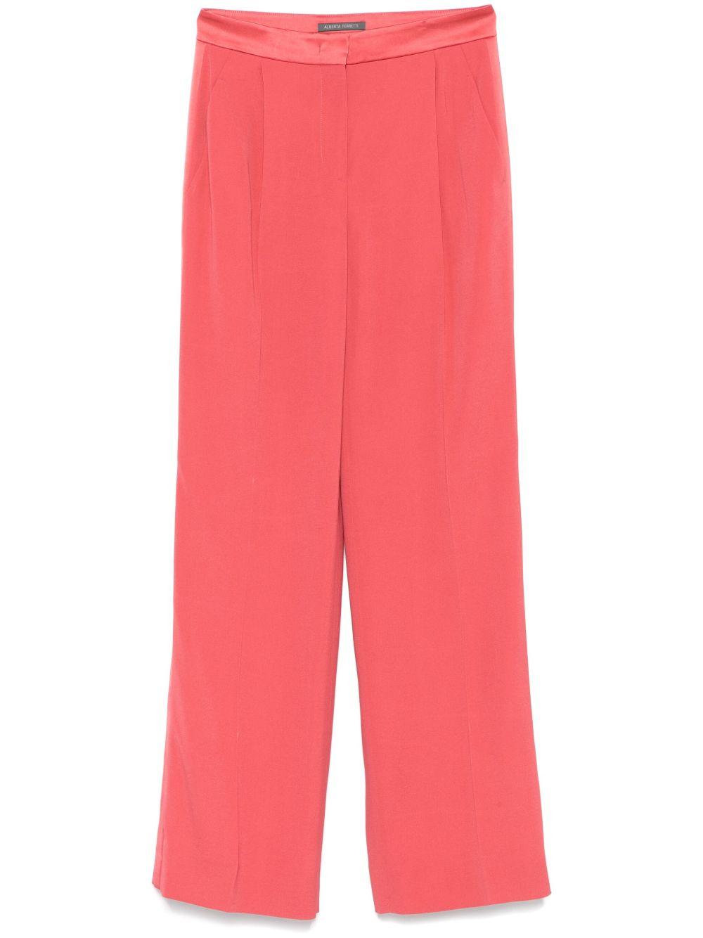 Pantaloni dritti in rosa papavero Alberta Ferretti - donna 