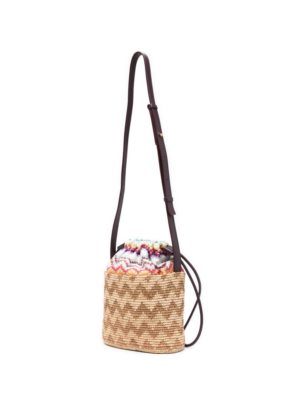 MULTICOLOR CHEVRON PATTERN BUCKET BAG MISSONI - WOMEN 