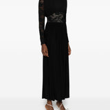 Abito lungo con inserti in pizzo in nero Zimmermann - donna 