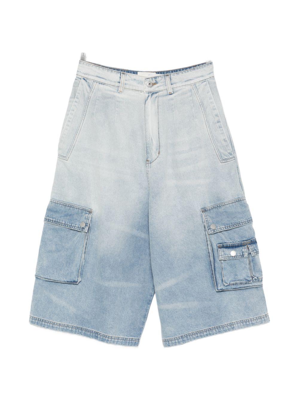 Pantaloncini con tasche cargo in blu Feng chen wang - uomo 