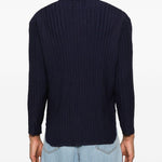 Polo plissettata in blu Gongdid design - uomo 