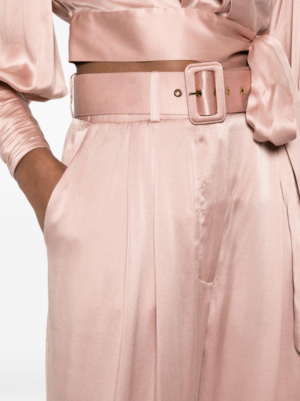 PANTALONI A GAMBA AMPIA CON CINTURA in rosa Zimmermann - donna 