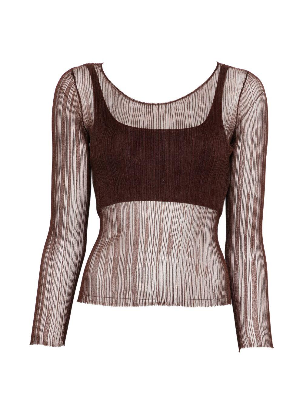 Top a maniche lunghe in bordeaux Simkhai - donna 