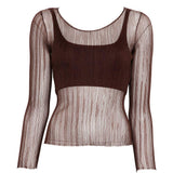 Top a maniche lunghe in bordeaux Simkhai - donna 