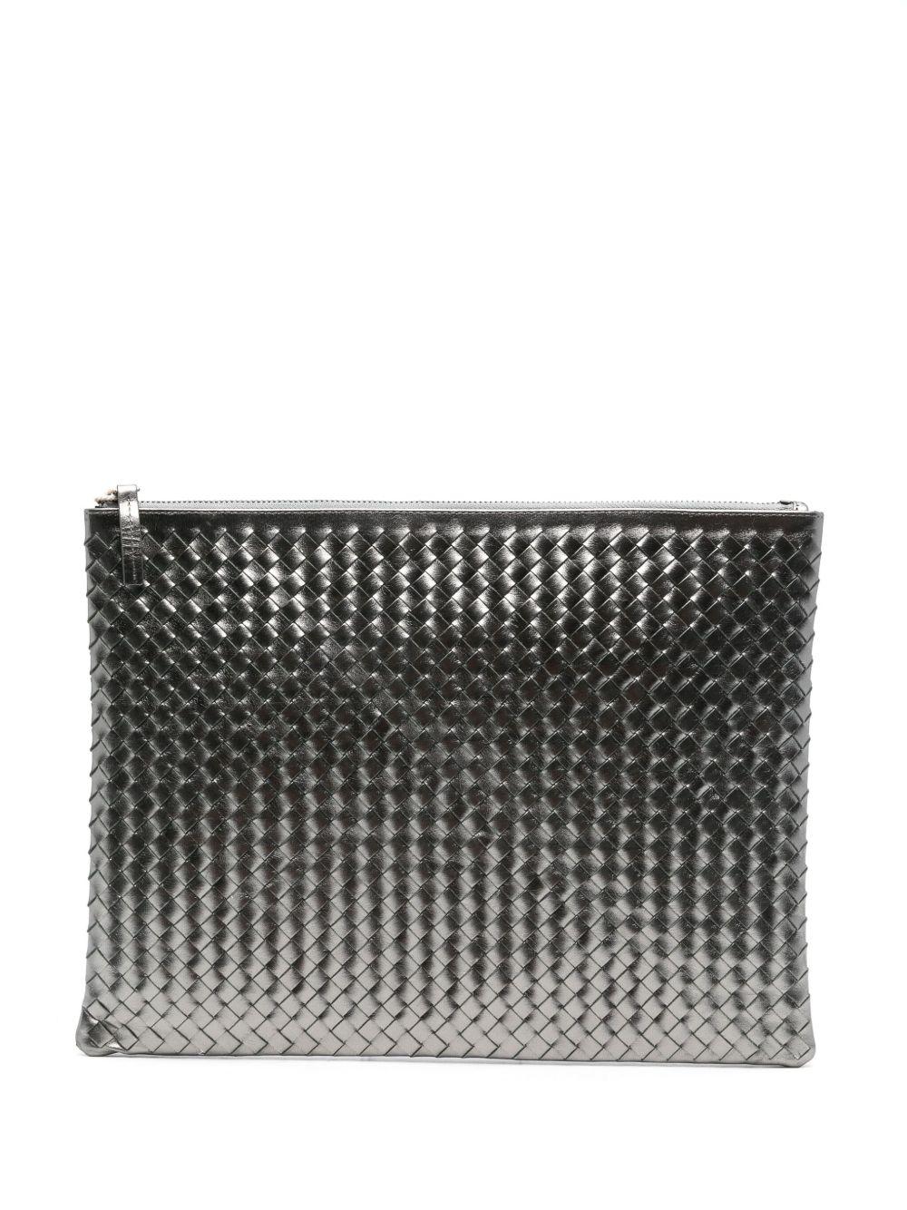 Clutch intrecciato A4 in argento Dragon diffusion - donna 