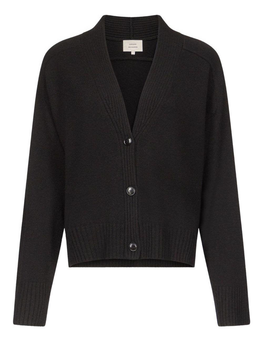 Cardigan Kaia con bottoni in nero LouLou de Saison - donna 